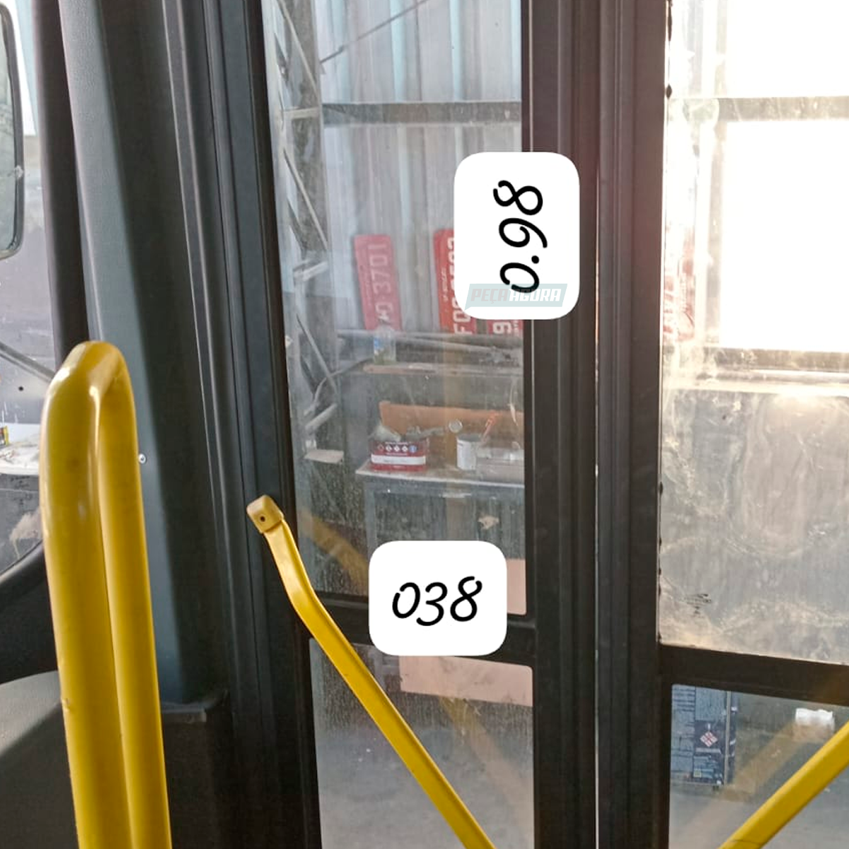 VIDRO PORTA ONIBUS CAIO APACHE V FUME 0.975  (01608CAIO)