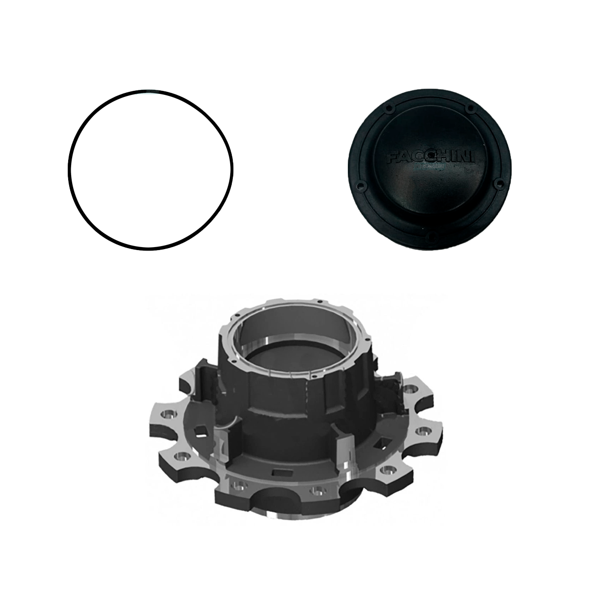 KIT CUBO + TAMPA + ANEL DE VEDACAO FACCHINI MODERNO CARRETAS FACCHINI (036505230