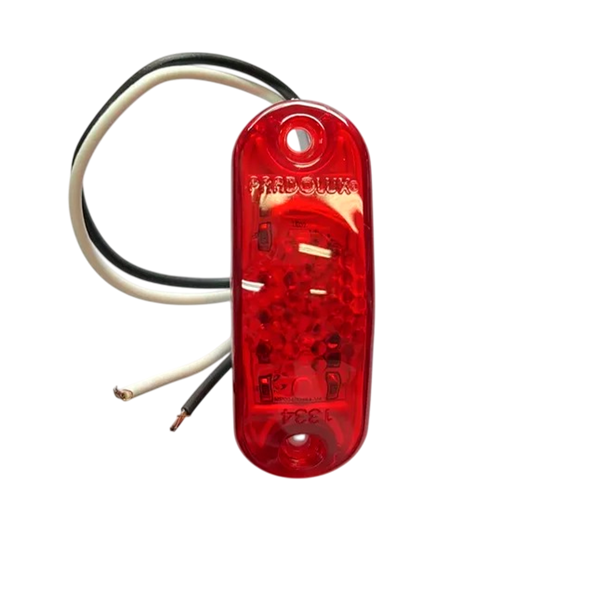 LANTERNA 2 LEDS DE PLACA VERMELHA ACRILICO ONIBUS (PL13340063,)