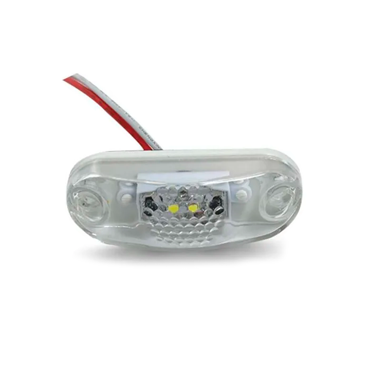 LANTERNA PLACA ONIBUS CAMINHOES E CARRETAS VOLKSWAGEN E MERCEDES 2 LEDS CRISTAL 
