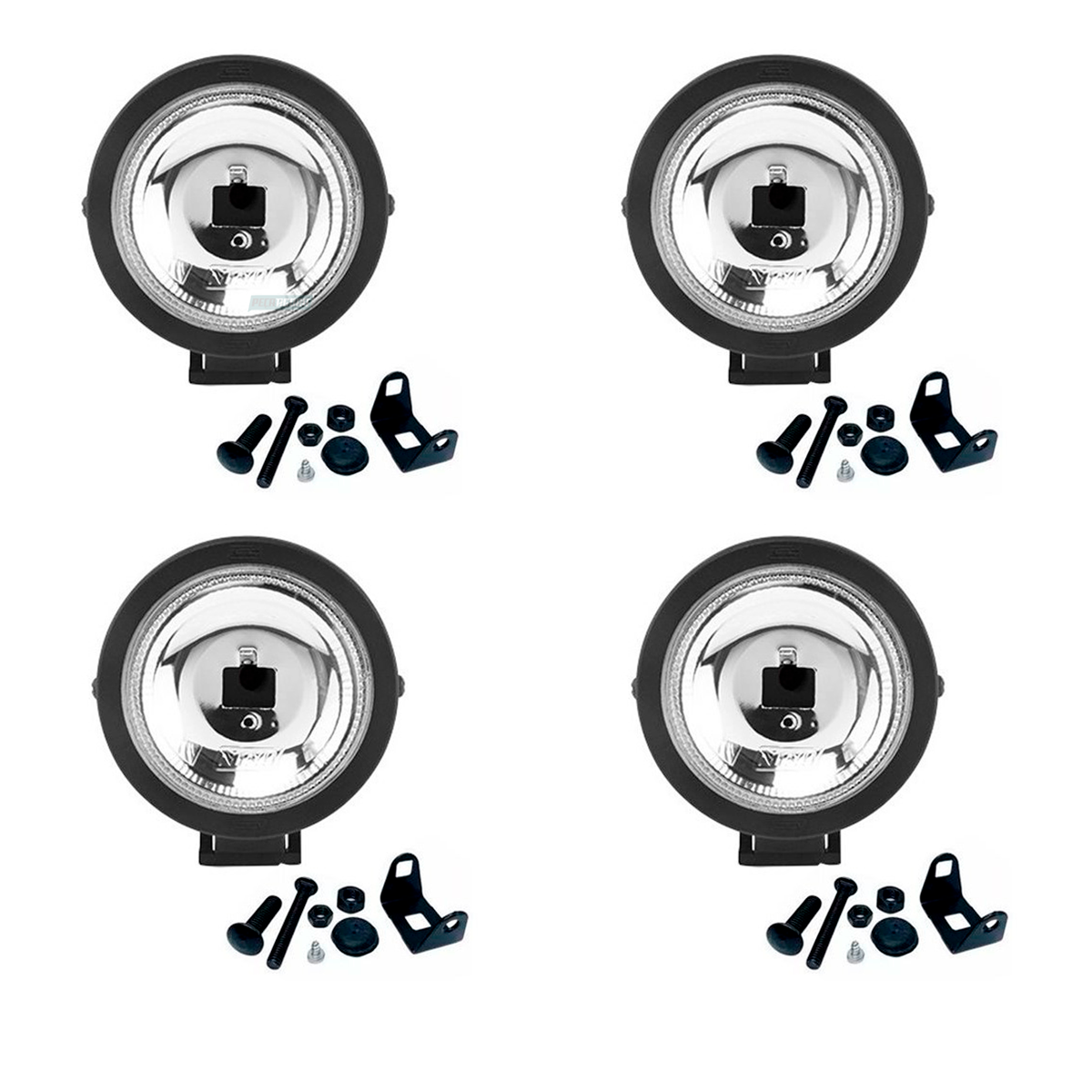 CAIXA 4 FAROIS AUXILIAR UNIVERSAL REDONDO MINI H3 SUN RAY 85MM (CX.456156-F11V-A