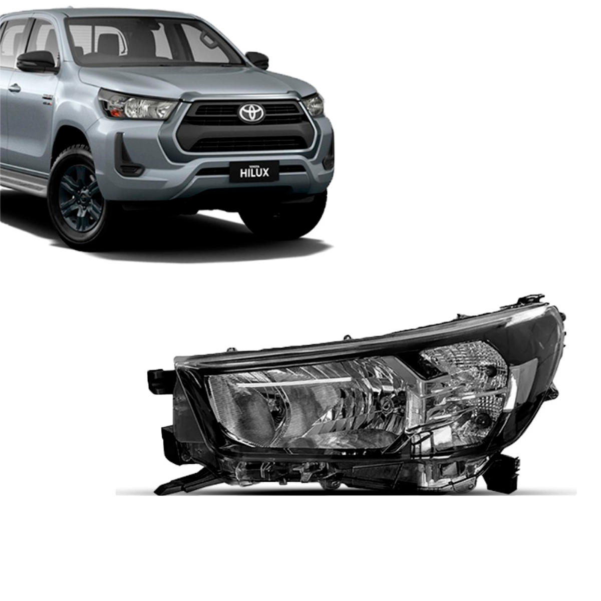 FAROL MANUAL ESQUERDO TOYOTA HILUX 21 25 PICK UP (34749)
