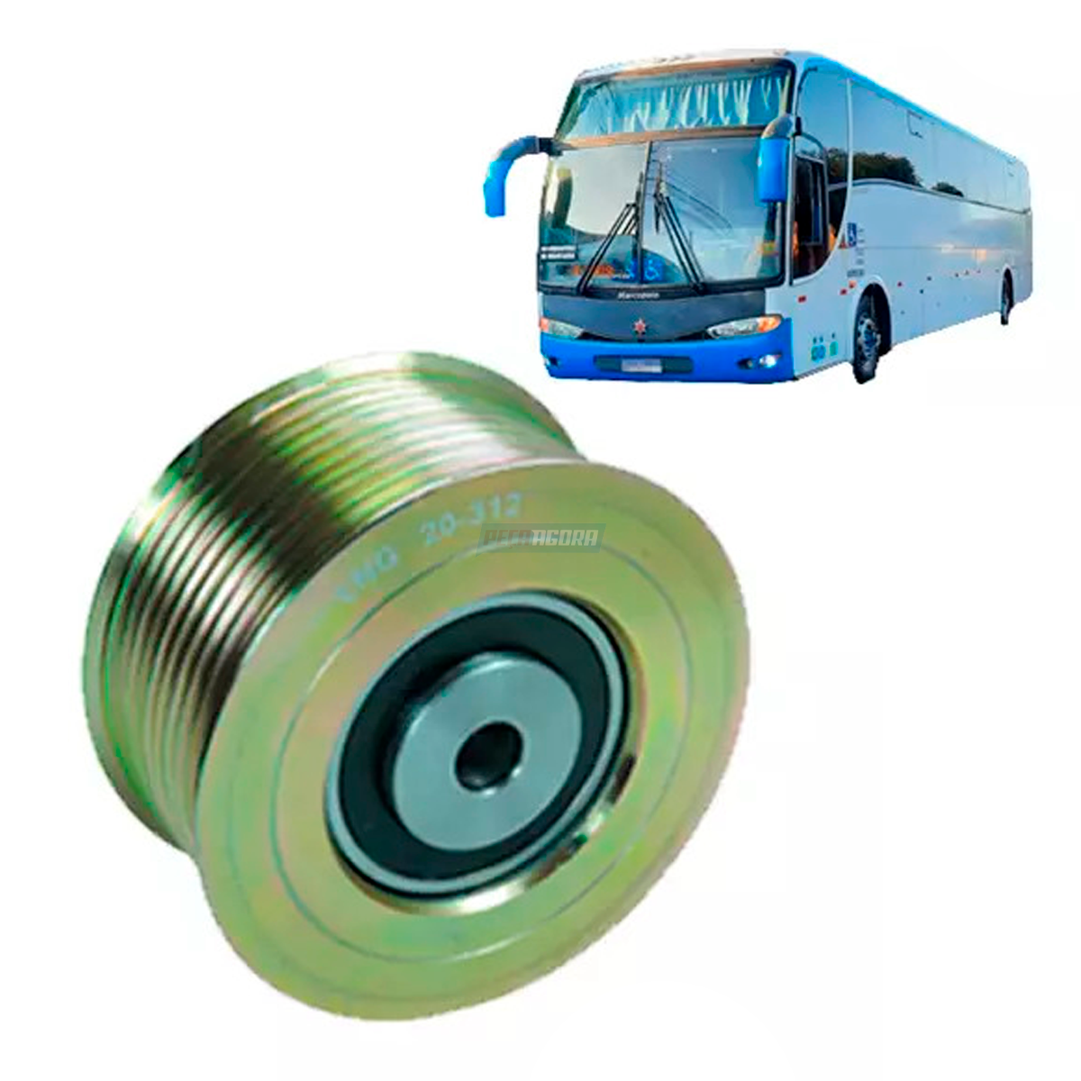 POLIA TENSORA 85X40MM CORREIA ESTRIADA VW ONIBUS 17280 18310