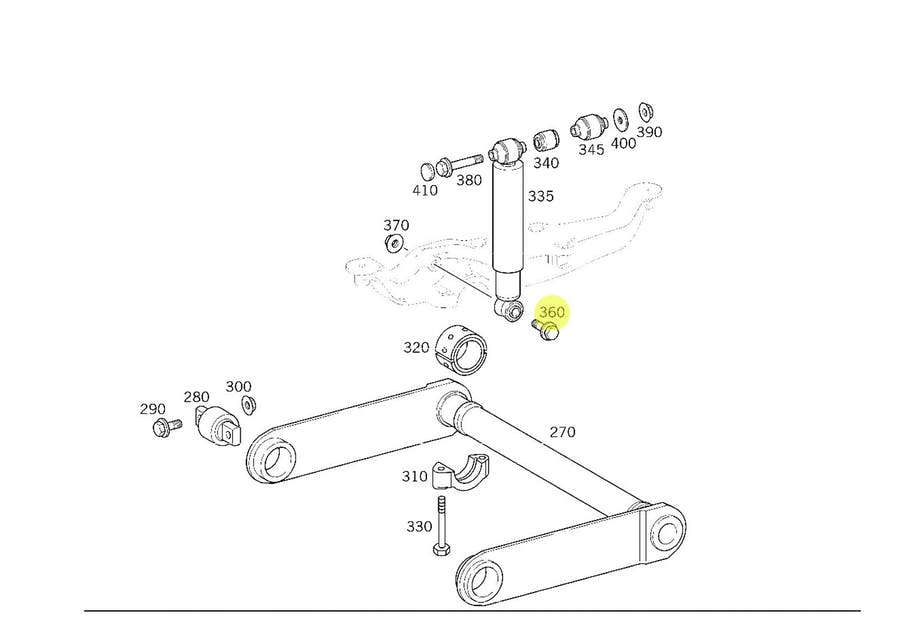 PARAFUSO DO AMORTECEDOR MB ACTROS AXOR (9429900301)