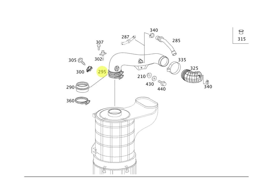 BOCAL DE ADMISSÃO DO AR MB AXOR  2644  ANO 2013 (9585200202)