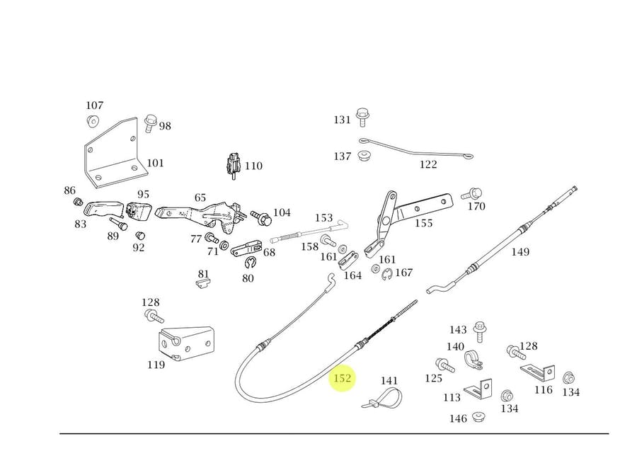CABO FREIO 4 ESTACIONAMENTO MERCEDES BENZ (9794200385)