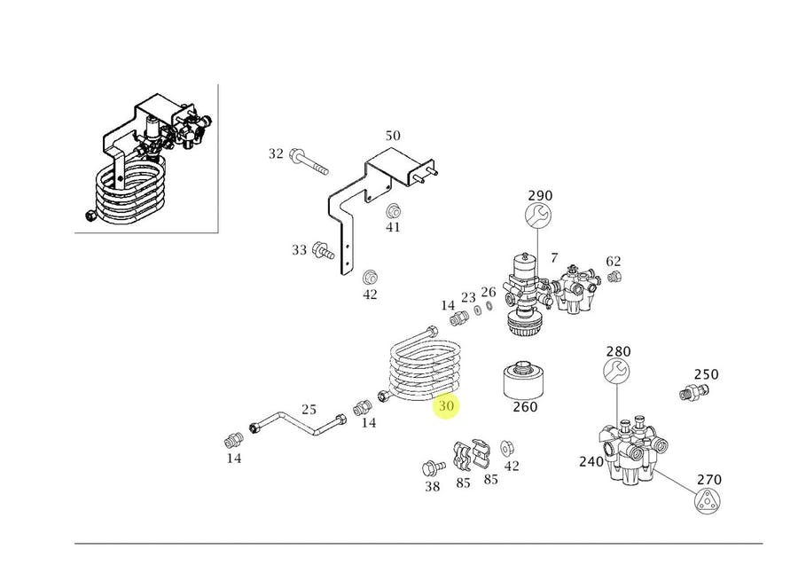 TUBO ASPIRAL AR MB ACCELO 1016 1316 815 (9794207126)