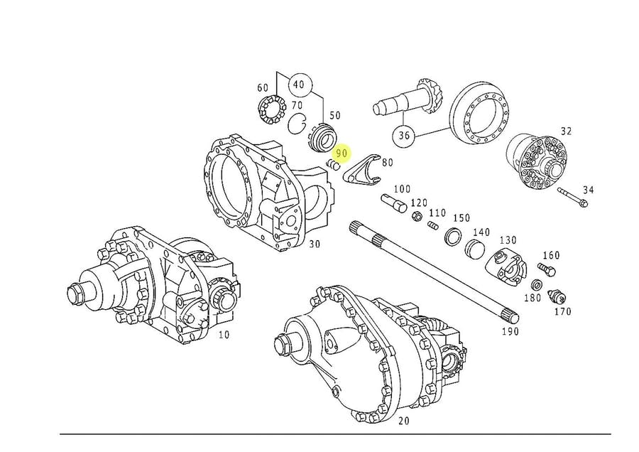 MOLA BLOQUEIO DIFERENCIAL MB 2423 2625 2628 2635 2726 2825 2831 (3469930901)