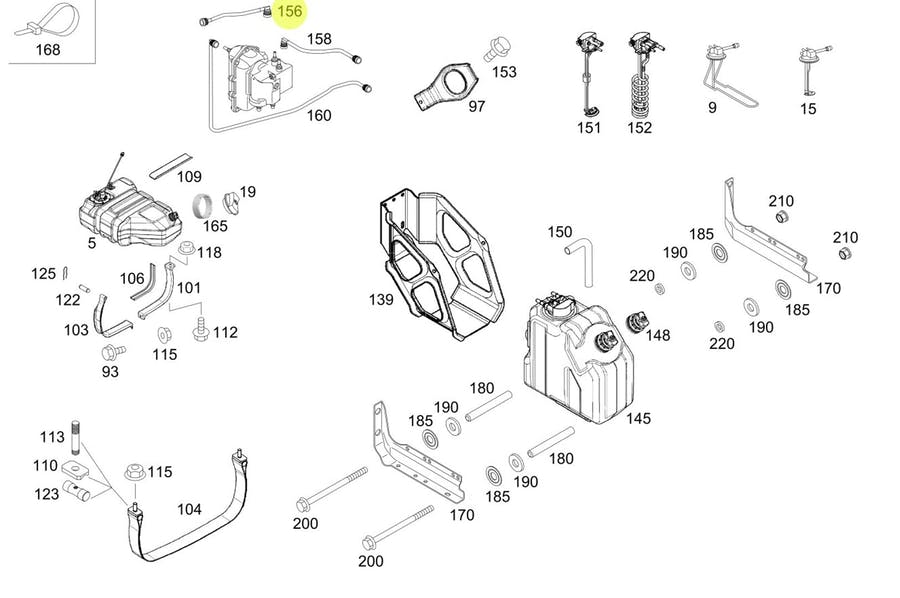 TUBULACAO AD BLUE PRESSAO MERCEDES BENZ (6954764801)