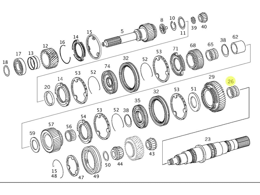 ROLAMENTO AGULHA 78X86X48 MB ATEGO 1419 1719 1726 2426 (0199819210)