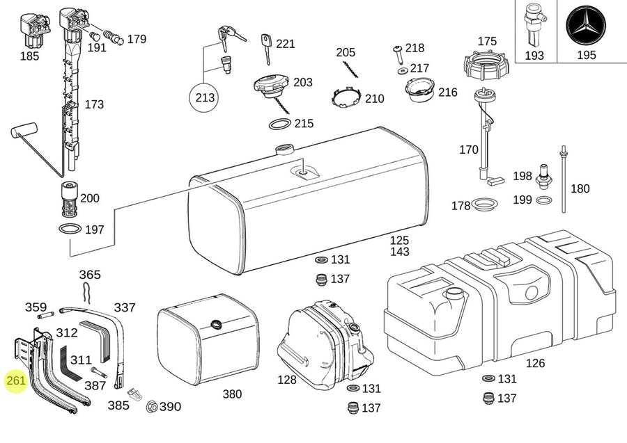 SUPORTE TANQUE SEM CINTA MERCEDES-BENZ AXOR ATEGO   (9584703742)