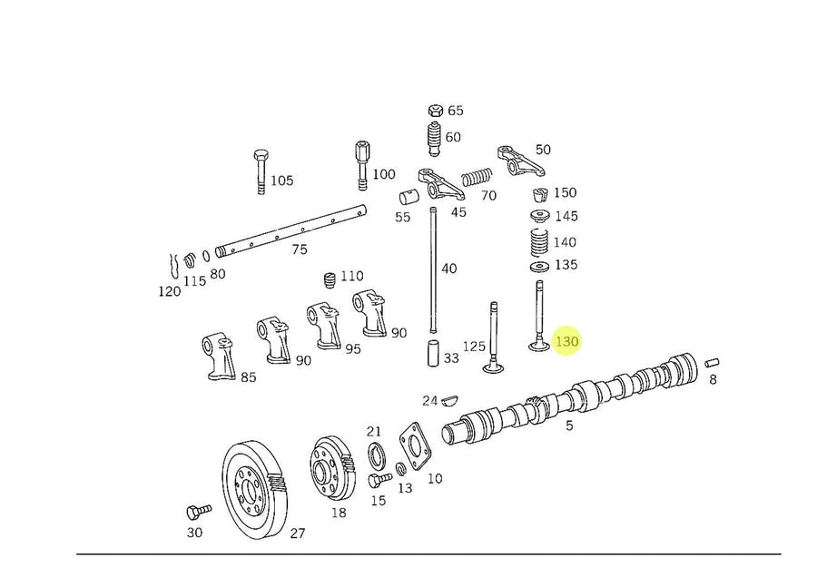 VALVULA ESCAPE MOTOR STD MB OM364A OM366A OM366LA (3760500127)