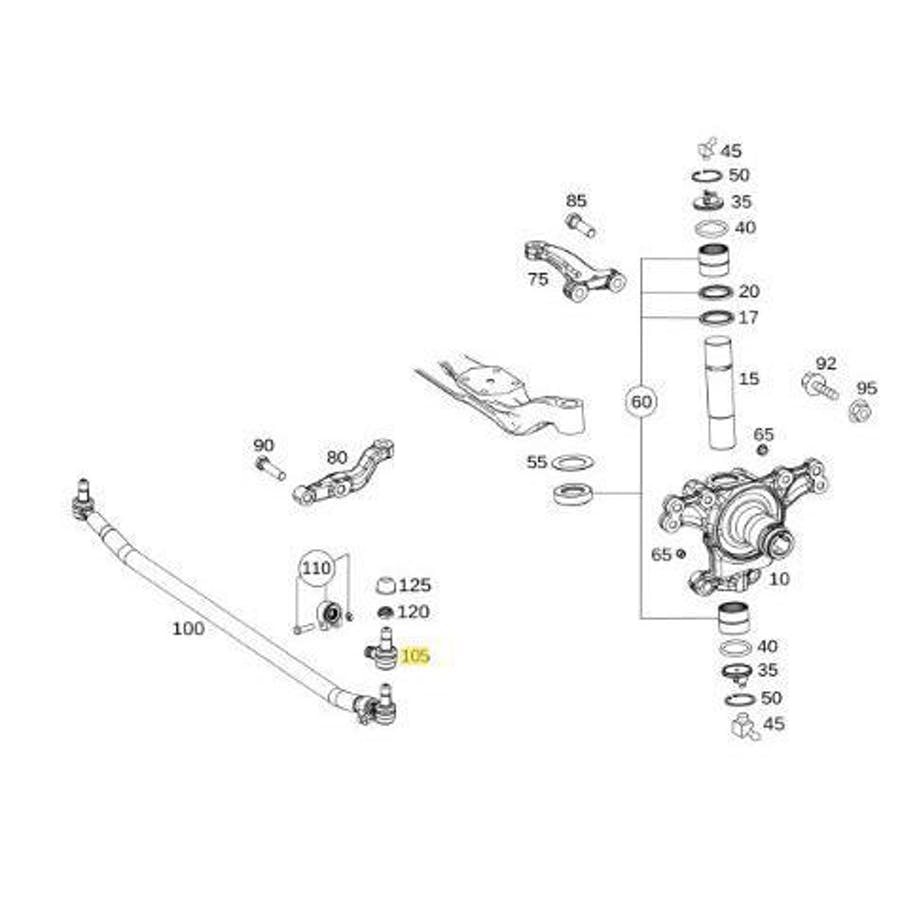 TERMINAL DIRECAO DIREITA MB AXOR  (0024605748)