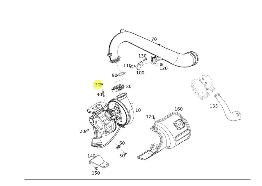 PORCA PRISIONEIRO TURBINA COBRE COM FLANGE 10X1,5 (0009902850.)