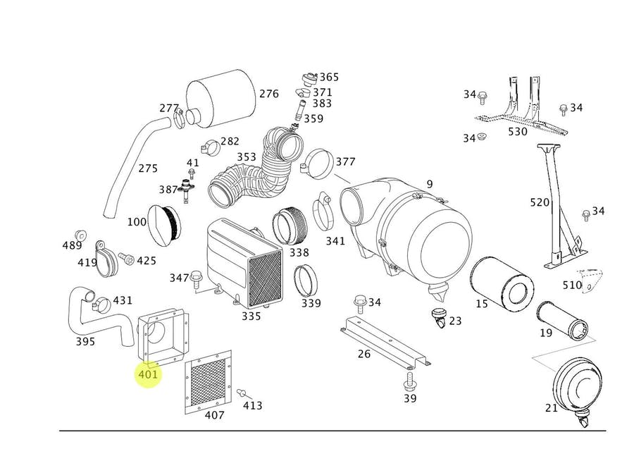 CONJUNTO CAIXA DE CAPTACAO ONIBUS O500 (6345000016)