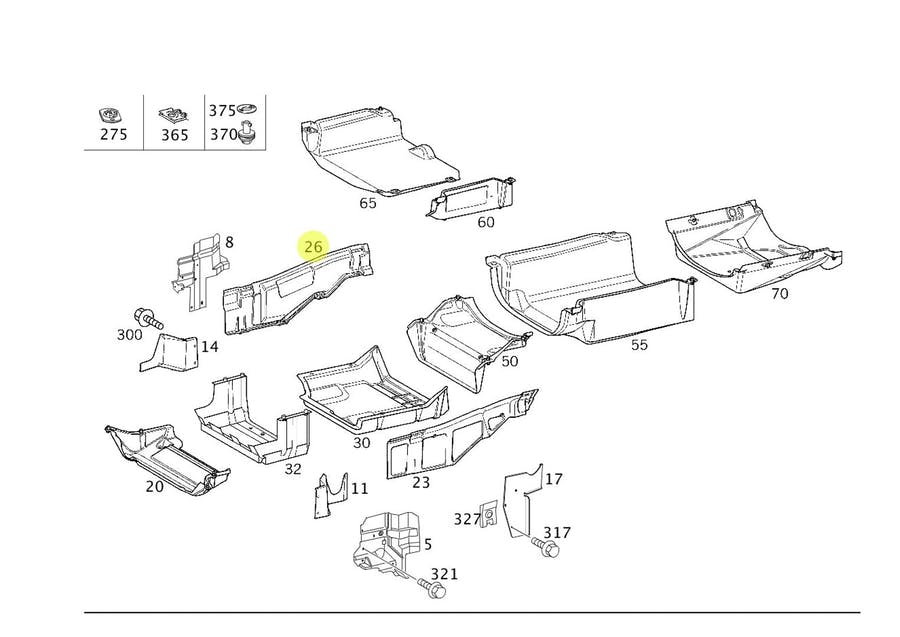  BLINDAGEM CONTRA RUIDOS DIREITO MB ACTROS AXOR (9585201623)
