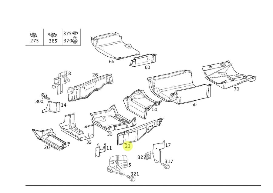 BLINDAGEM CONTRA RUIDOS ESQUERDO MB ACTROS AXOR (9585201523)