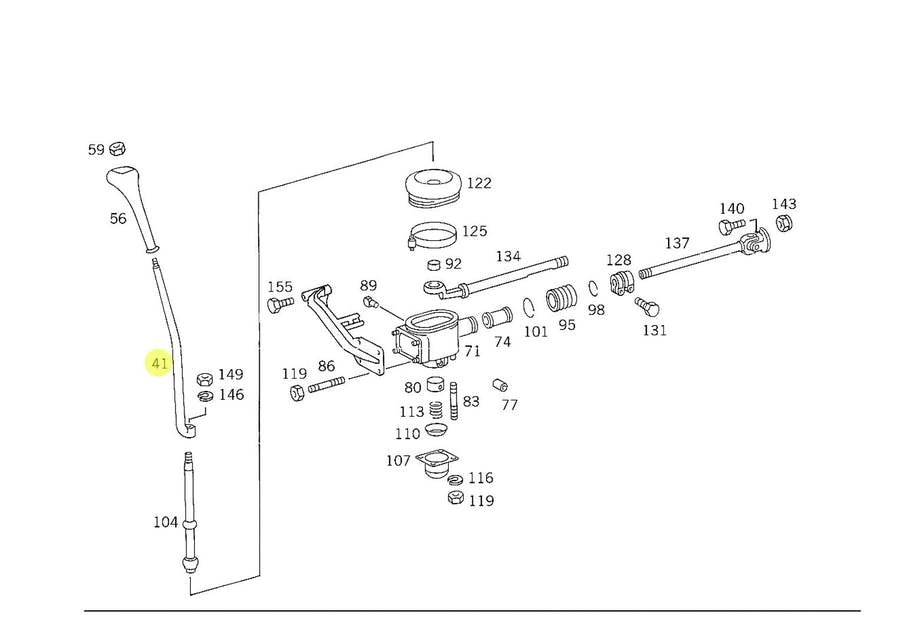 ALAVANCA DE CAMBIO MBB 712C/914C (6882678201)