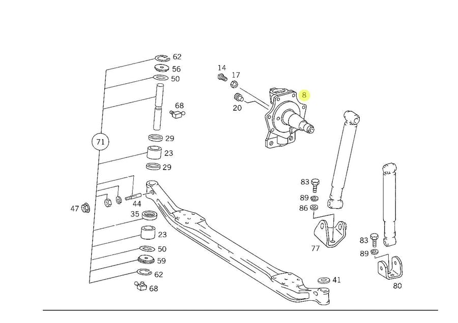 PONTA EIXO MBB FURO 38MM MB 1417 1418 1618 1620 (3843320401)