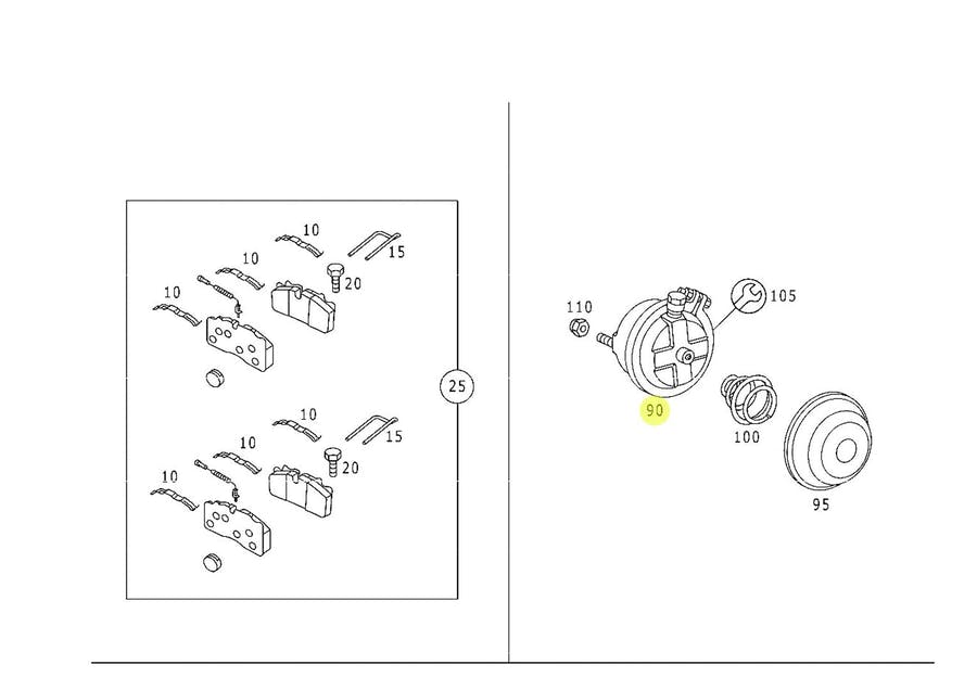 CUICA FREIO LD 14'' POLEGADAS SISTEMA WABCO MBB LO915 (174208118)