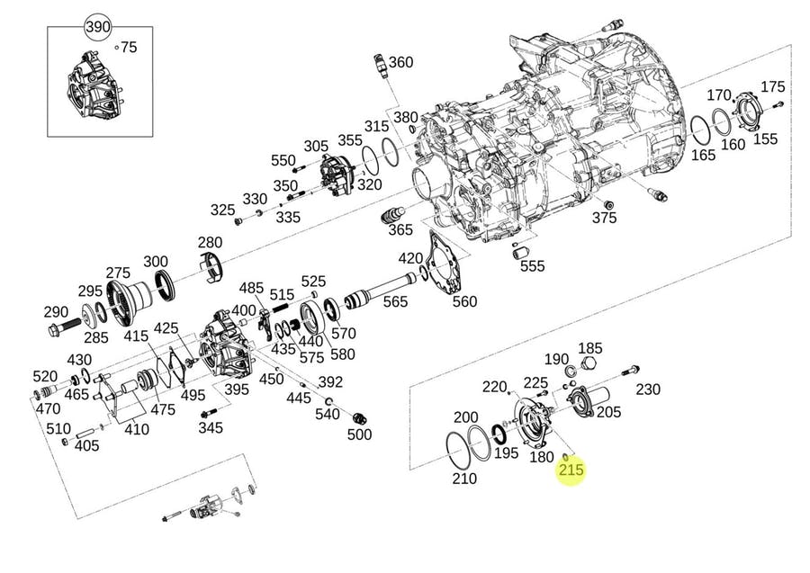 ANEL VEDACAO BORRACHA MB AXOR CÂMBIO G210 G211 G221 G240 (0199978348)
