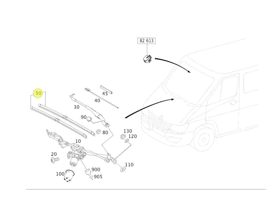 JOGO DE PALHETAS LIMPADOR PARABRISA SPRINTER 2008 (182039450097)