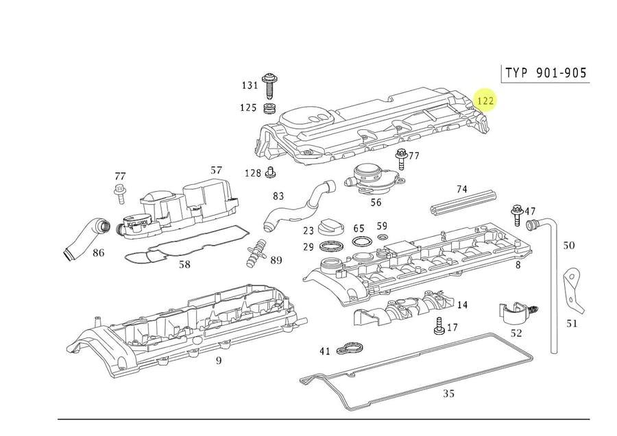 TAMPA DE VALVULAS MOTOR MB OM612 ACELLO 715 (6120160424)