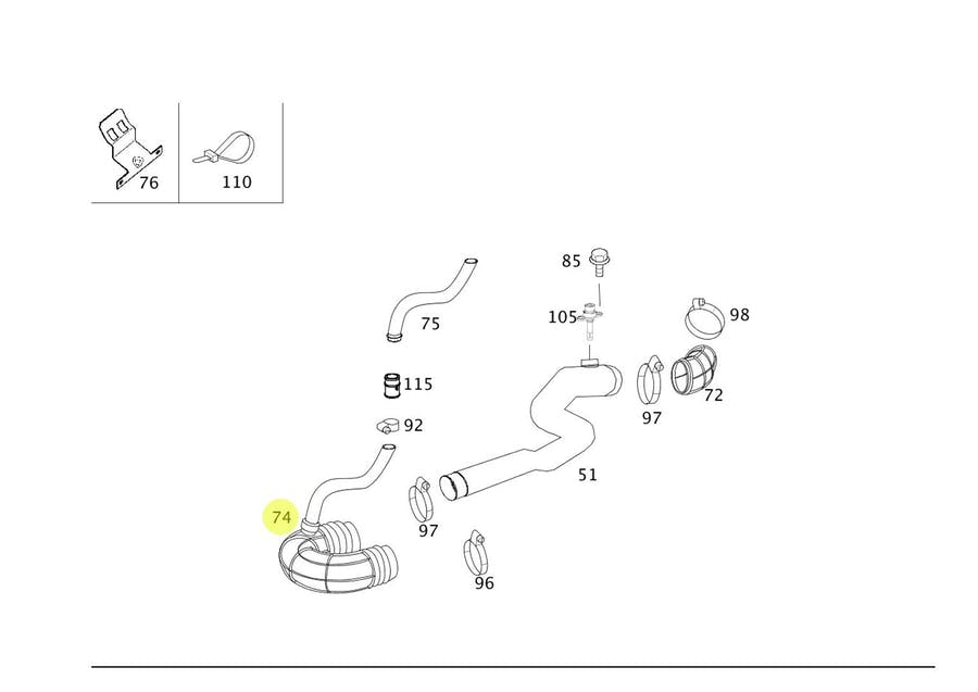 MANGUEIRA INTERC.CURVADA 2 BOCAS IGUAIS (9795200486,)