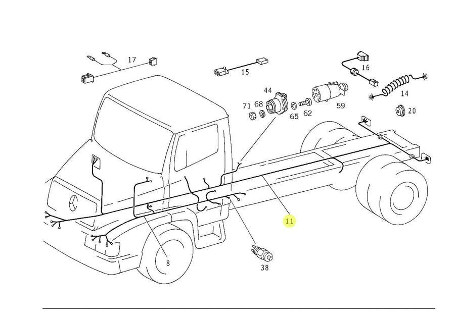 CHICOTE ELETRICO MBB L1418R L1218R L1620 (6955408607)