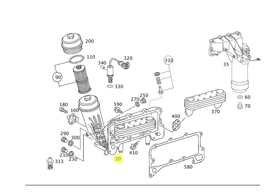 CARCACA FILTRO DE OLEO LUBRIFICANTE COMPLETO (4571804710)