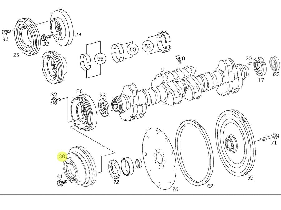 POLIA ACIONAMENTO VENTILADOR OM457LA (4570351412)