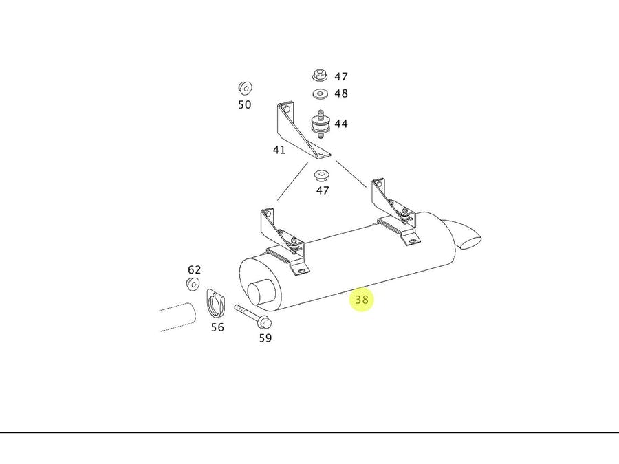 SILENCIOSO ORIGINAL NO ESTADO ACCELO 715C-915C-710 PLUS 2008-... (9794900001M)