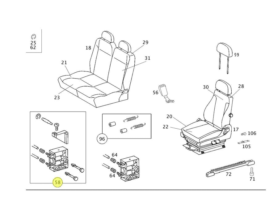 CONJUNTO VALVULA REGULADORA BANCO ORIGINAL MB LS1634 / LS11934 / LS1938 / LS1945