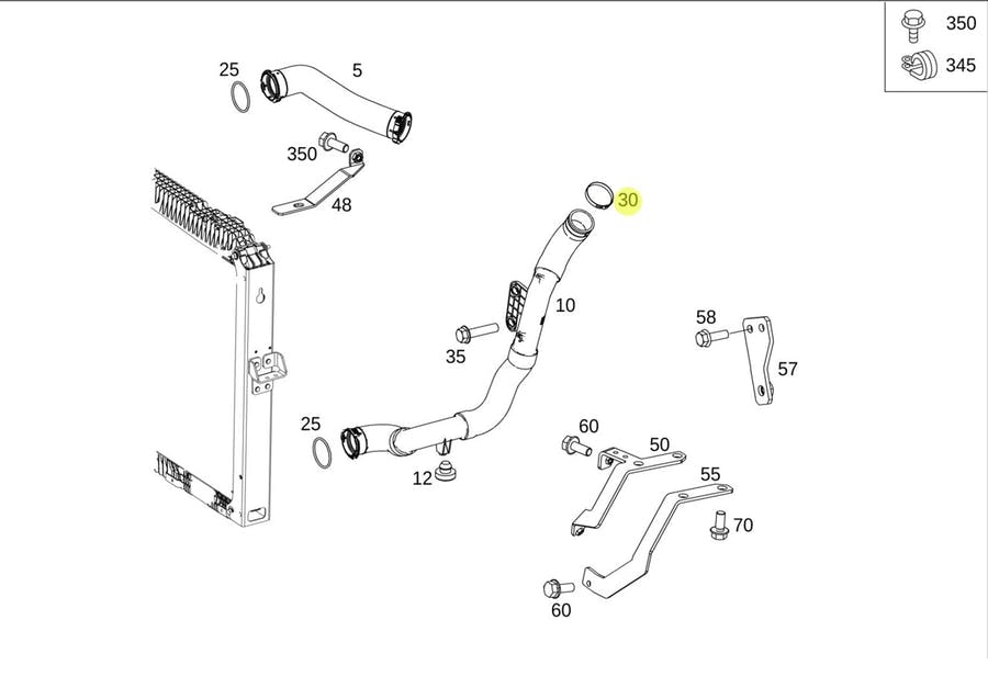 ABRACADEIRA MB ACTROS 2546 LS 2020 2651 LS 2020 S 2019 A 2021 (0019952935)