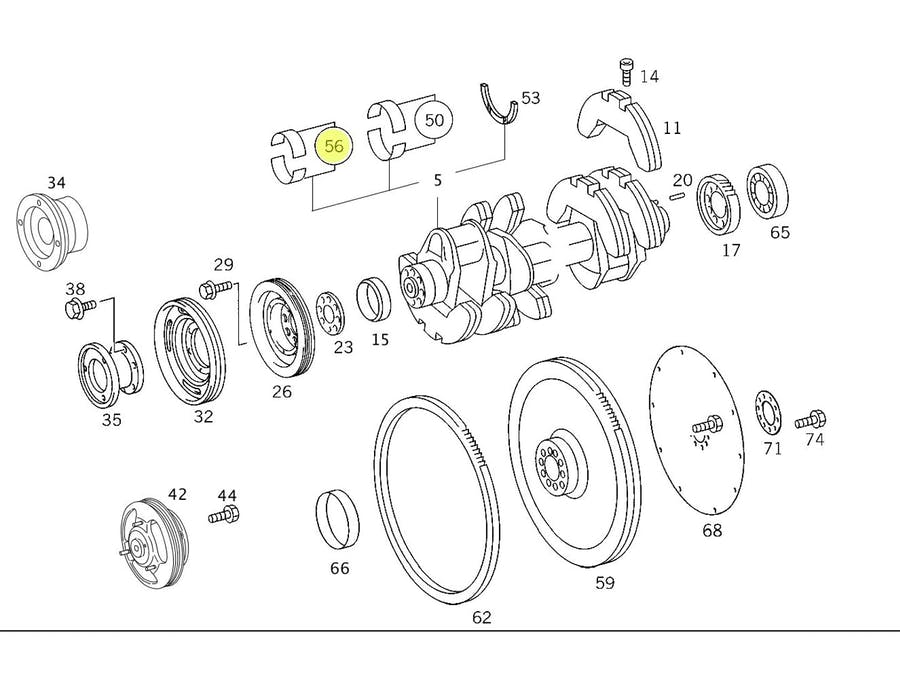 JOGO CASQUILHO BIELA MB ACTROS 4844 2009 A 2011 4144  2008 A 2010 (5410301460)