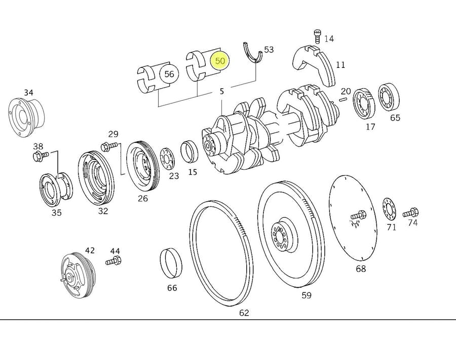 JOGO CASQUILHO MANCAIS PRINCIPAIS STANDART  MB ACTROS 2646 2011 A 2012 4160 2015