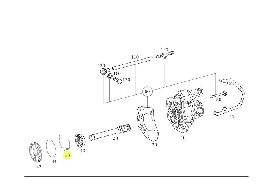 DISCO ESPACADOR BOMBA OLEO 0.80MM MERCEDES BENZ (3892626254)