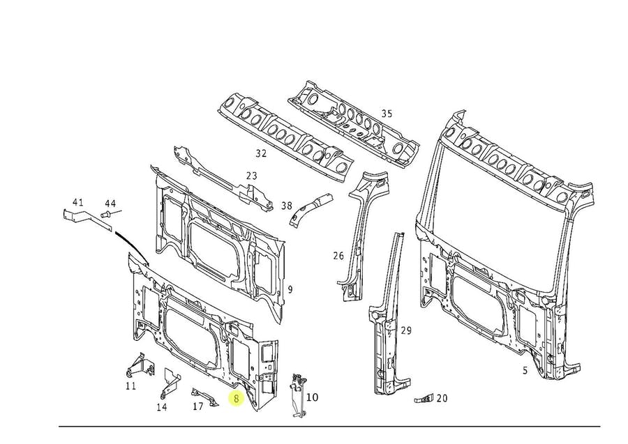 PAINEL FRONTAL MB 2423 (9736200208)