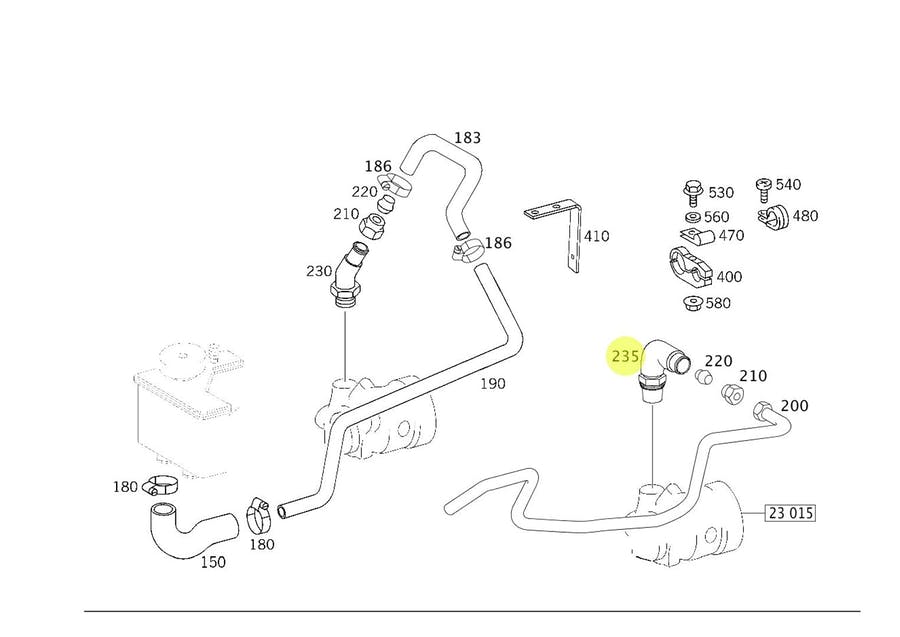 CONEXAO DA MANGUEIRA DE OLEO MB ACCELO AXOR ACTROS (0059903470)