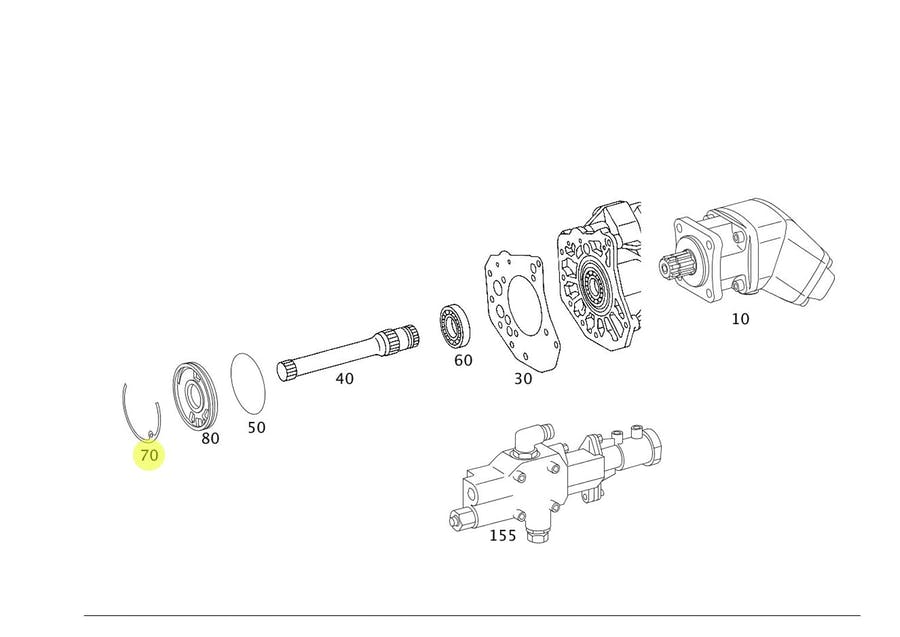 ARRUELA DISTANCIADORA MB ACTROS MB AXOR (3892625754)
