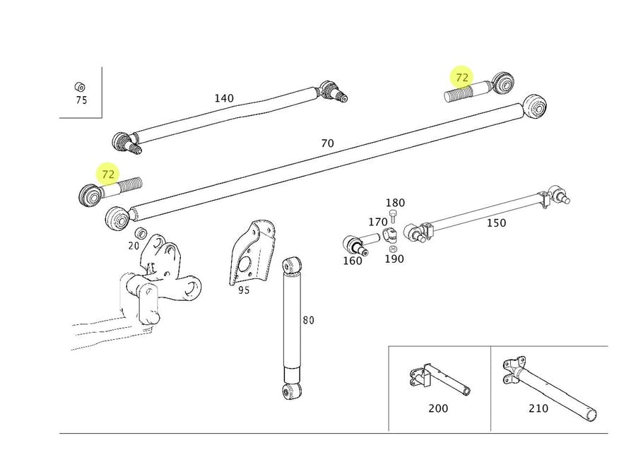 CABECA ARTICULACAO DA BARRA TRACAO MB ACTROS AXOR (0019964145)