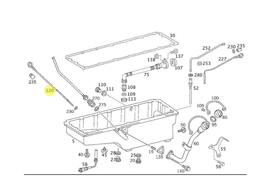 VARETA MEDIDORA DE OLEO ORIGINAL MB MERCEDES BENZ OM447LA (4570102572)