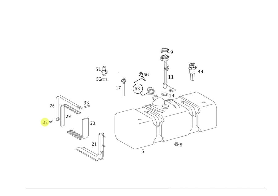 PINO INFERIOR CINTA TANQUE M12X1,5 MB OH1418 OH1525 OF1721 OF1722 (9584750024)