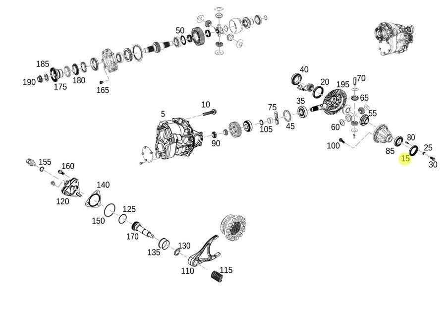 ANEL ROSCADO DIFERENCIAL EIXO HL4/063 - R390 MB OF1721 (9733530025)