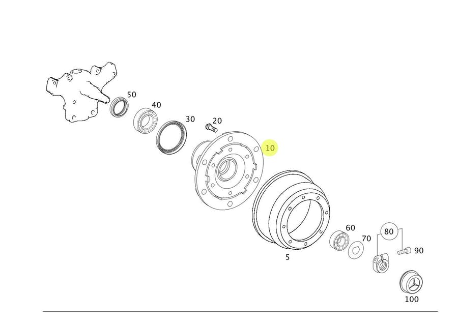 CUBO RODA DIANTEIRO SEM ABS  (9793340401)