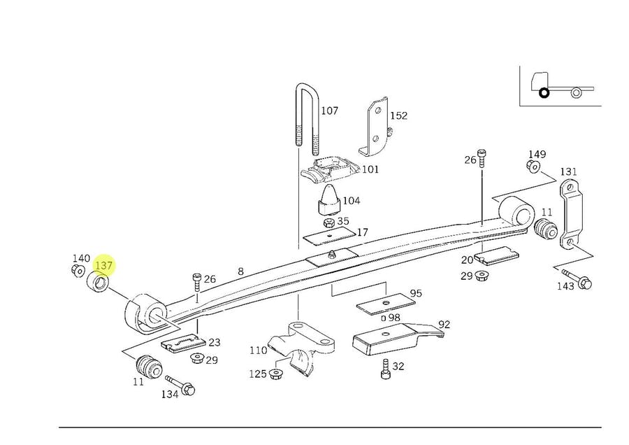 CAIXA COM 2 BUCHA ESPACADORA MOLA DIANTEIRA ATEGO (CX.9723220050**2)
