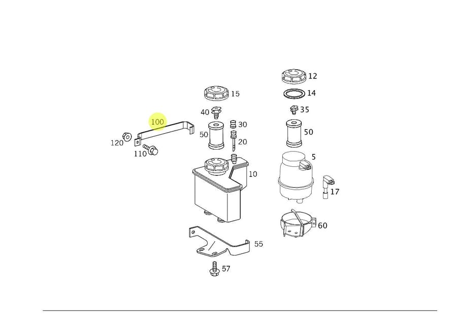 SUPORTE SUPERIOR DO RESERVATORIO DE OLEO MB 1718 2011 - 2423 2008 - 2423 2009 (9