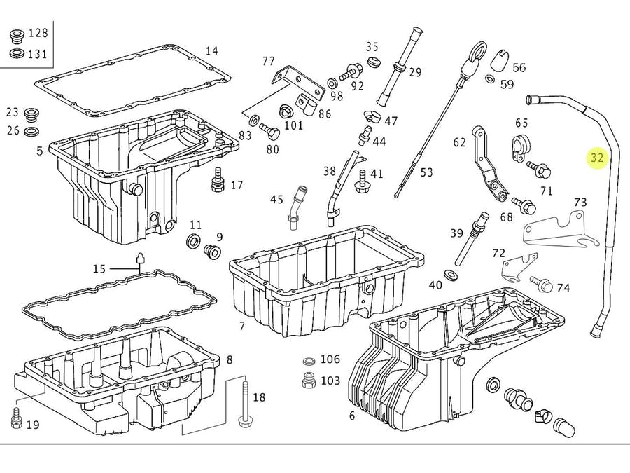 TUBO GUIA VARETA NIVEL OLEO MOTOR MB OM904LA 712 1214 1620 1622 (9040101466)