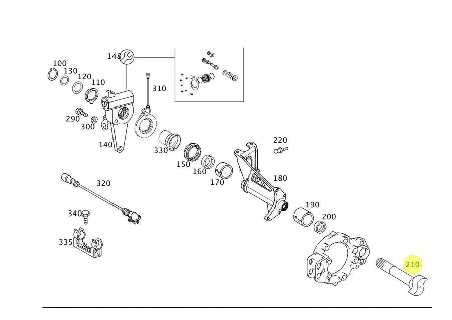 EIXO CAMES FREIO MB ACTROS 2546 2651 AXOR 2644 (9584230836)