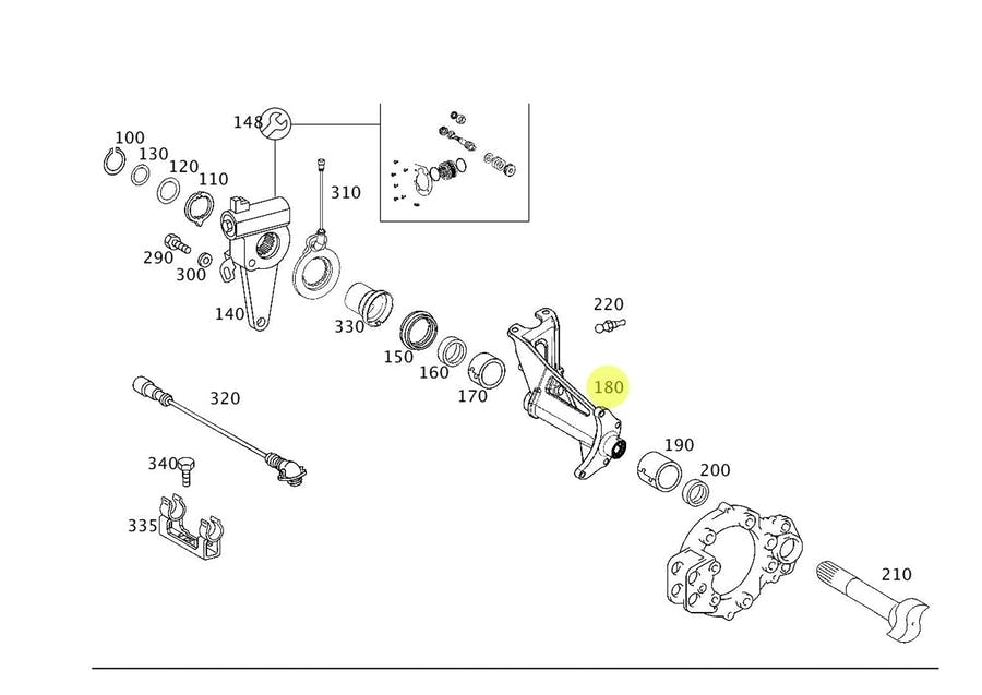 CONJUNTO AUTO PORTANTE MB AXOR 2544 ACTROS 2646 2651 (9584201278)
